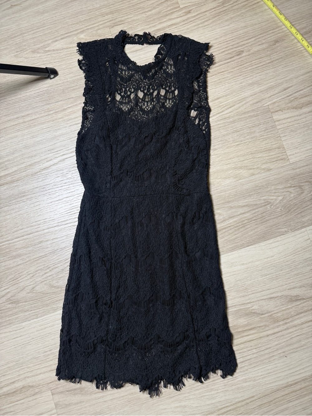 Free People Black Lace Mini Dress